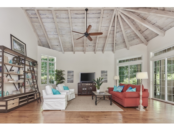 Family Room with amazing ceiling!