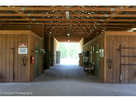 Barn office, tack, feed rooms