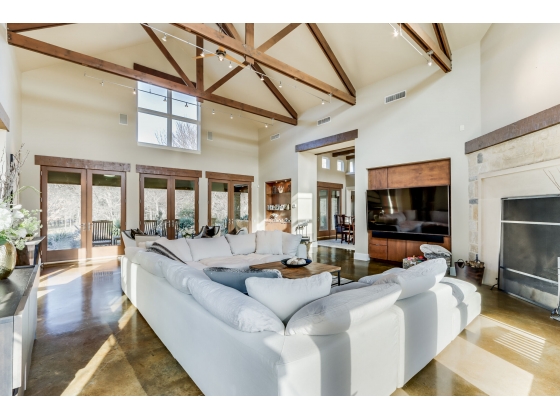 Living Room of Modern Ranch Home